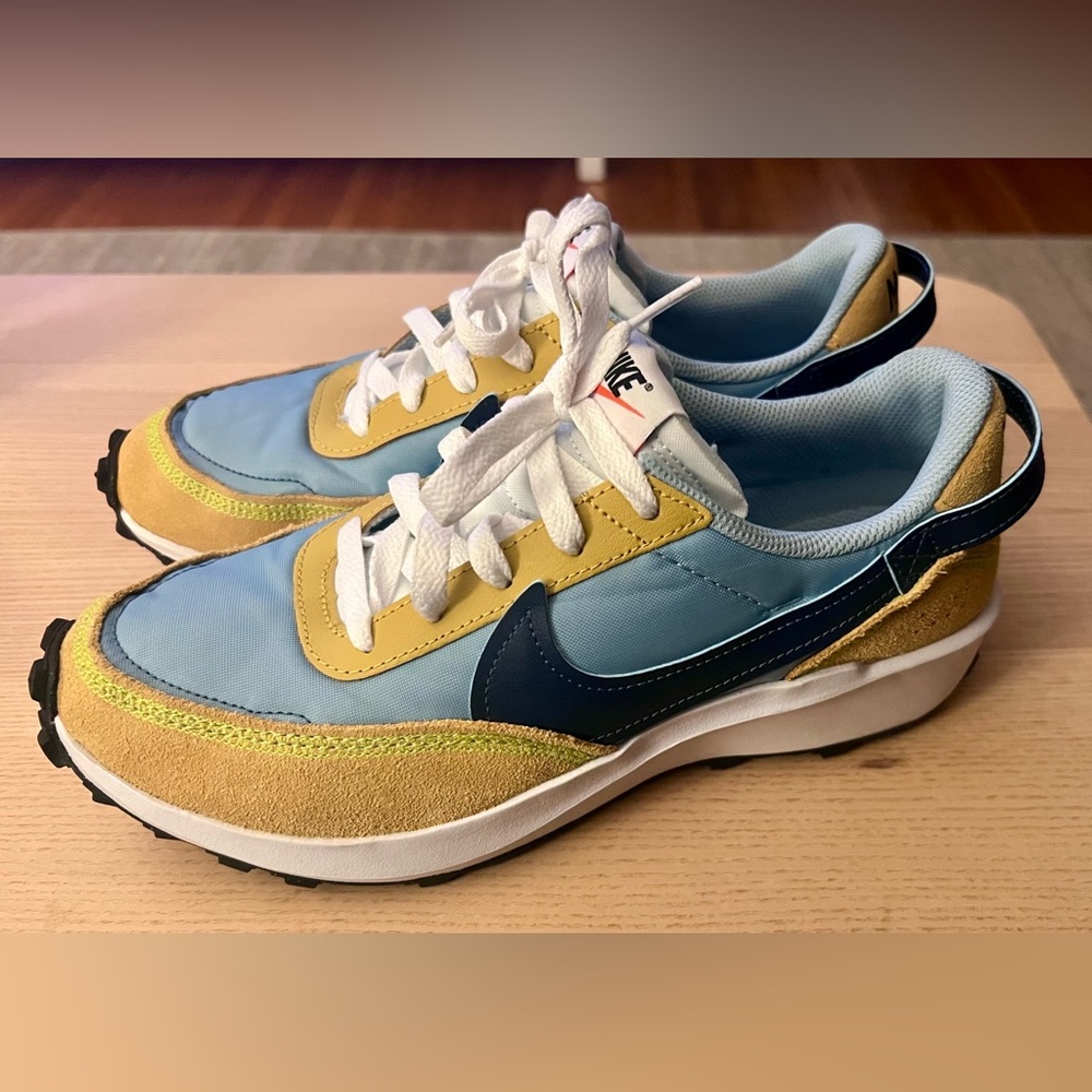 Nike Waffle Debut Boarder Blue Sanded Gold Navy Shoes Sneakers Men's Size 7